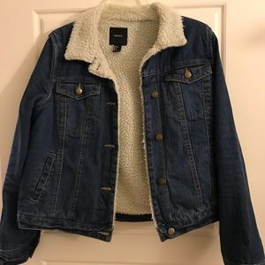 Faux Sherpa Lined Jean Jacket